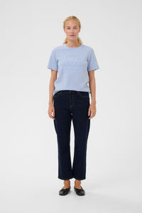 BACK IN STOCK - InWear Vincent Endless Sky Melange Embossed Logo T-Shirt