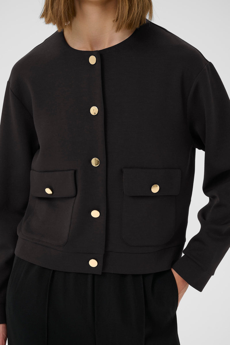 InWear Gida Vincent Black Modal Cardigan Jacket