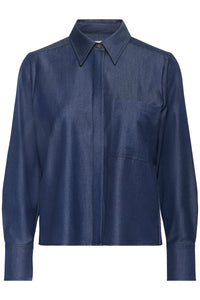 InWear Edition Cherrie Denim Pleated Back Shirt, 30112202