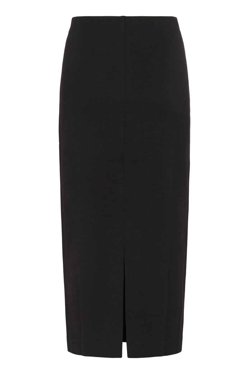 InWear Aida Black Modal Deco Ankle Length Tube Skirt