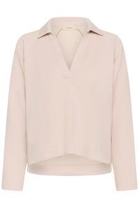 InWear SimiIW Vincent Haze Beige Polo Blouse, 30112431