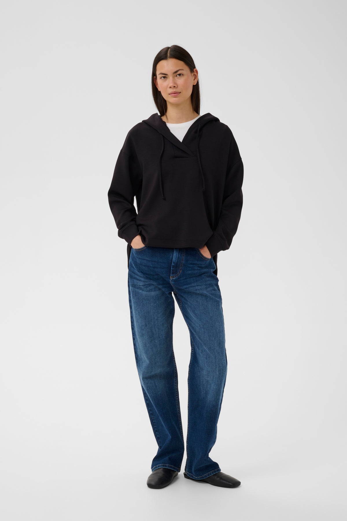 InWear Simi Vincent Black Modal Hoodie, 30112438