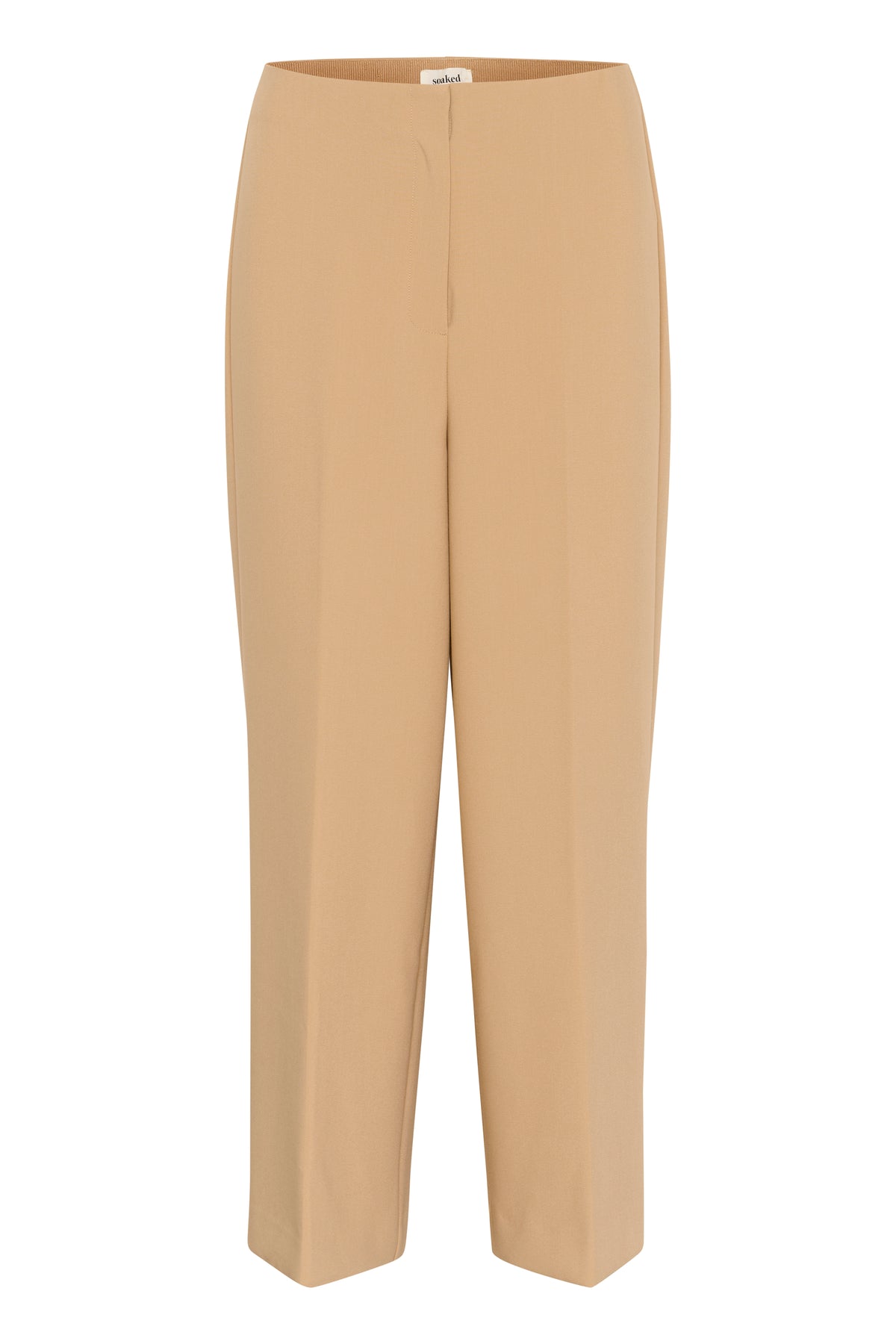 Soaked in Luxury Corinne Travertine Beige Wide Cropped Culotte Trouser