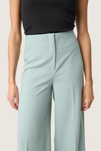 Soaked in Luxury Corinne Silver Blue Wide Cropped Culotte Trouser