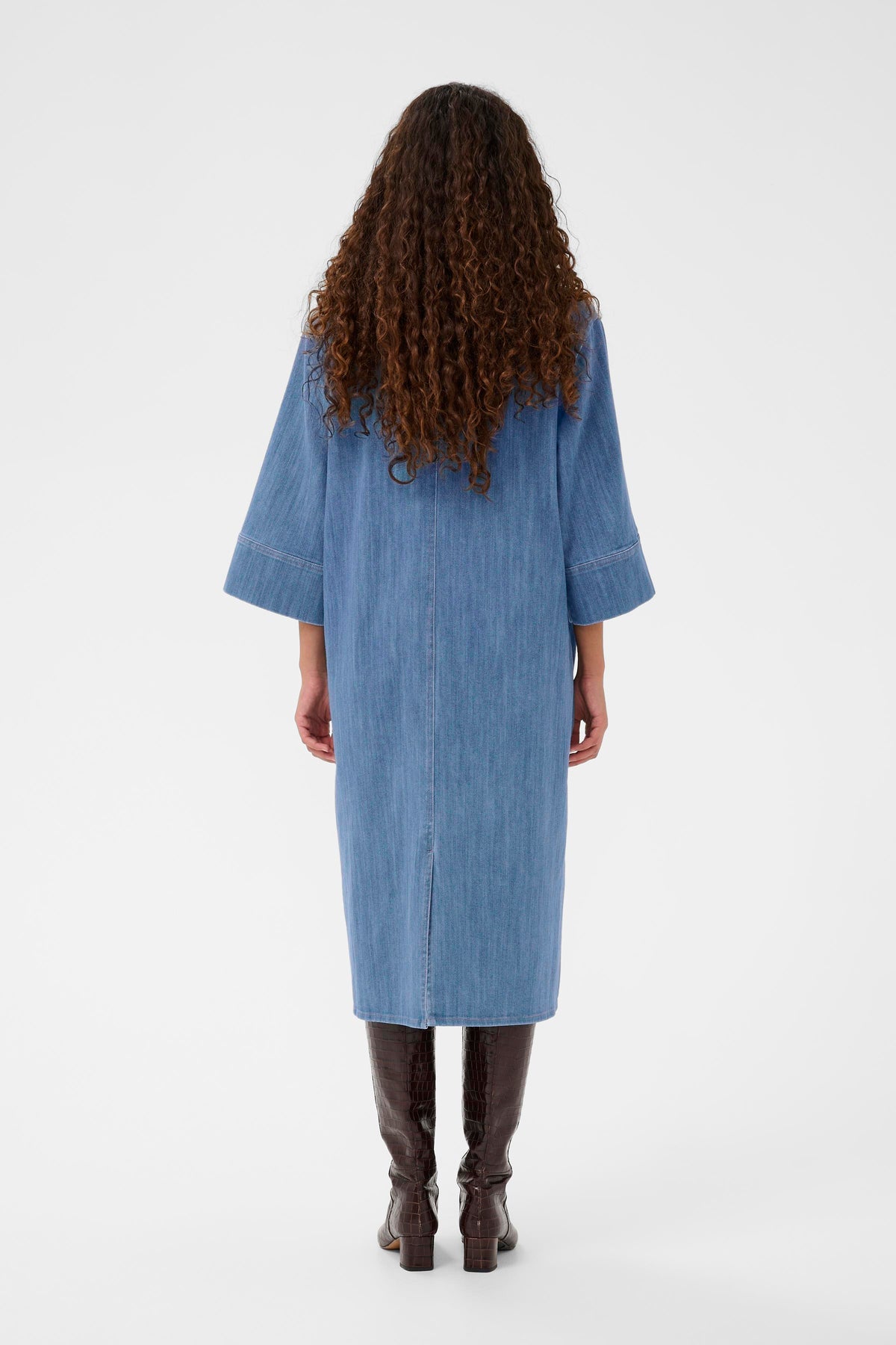 Soaked in Luxury SLNinnie Denim Dress with Zip Detailing, 30408961