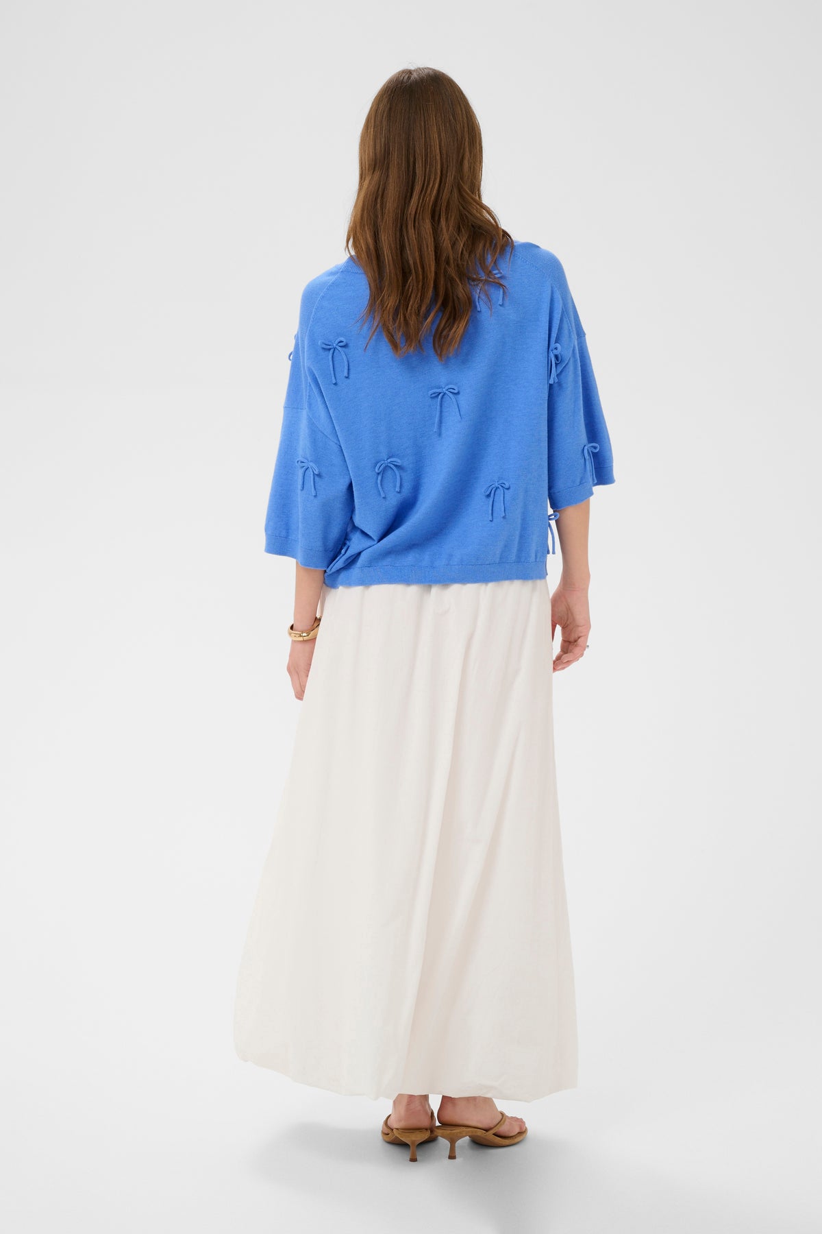 Soaked in Luxury SLSpina Regatta Blue Bow Pullover, 30409226