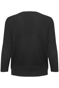 Saint Tropez Mila Black Round Neck Knit