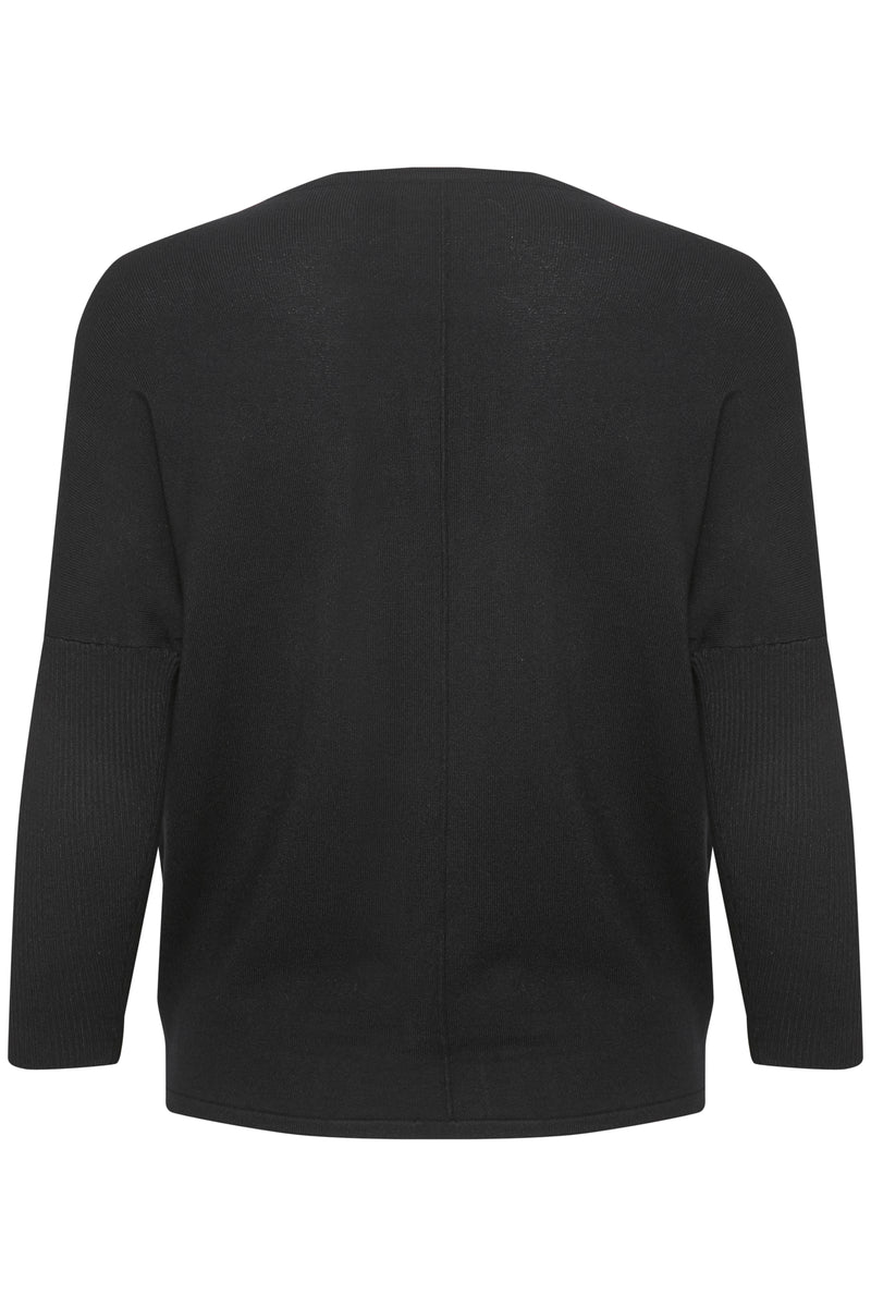 Saint Tropez Mila Black Round Neck Knit