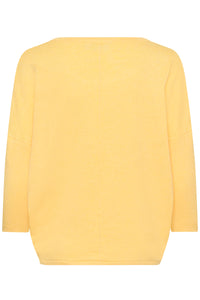 Saint Tropez Mila Lemon Drop Melange Round Neck Knit, 30500003
