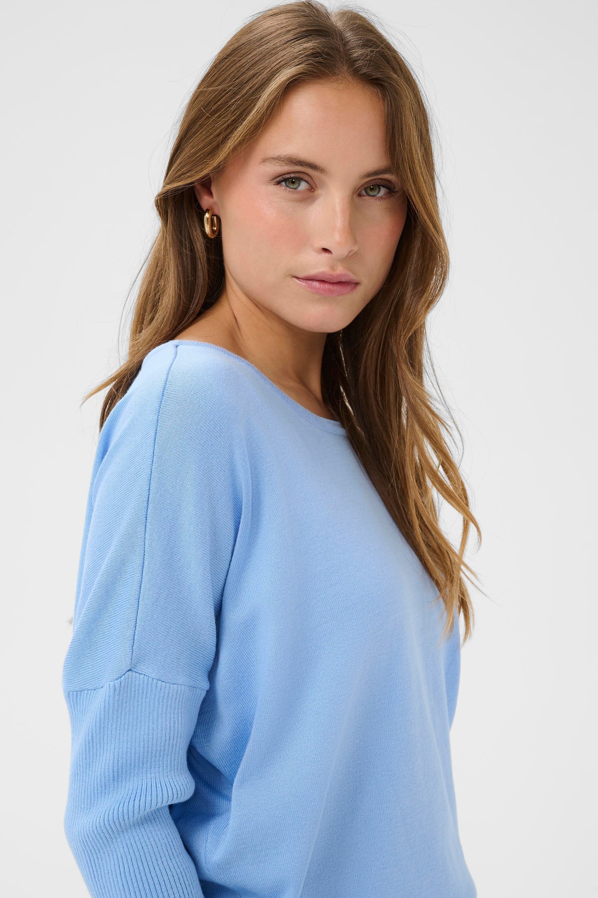 Saint Tropez Mila Kentucky Blue Round Neck Knit, 30500003