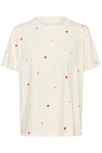 Saint Tropez Johanna Ice Pink Multi Heart Oversized T-Shirt, 30513937