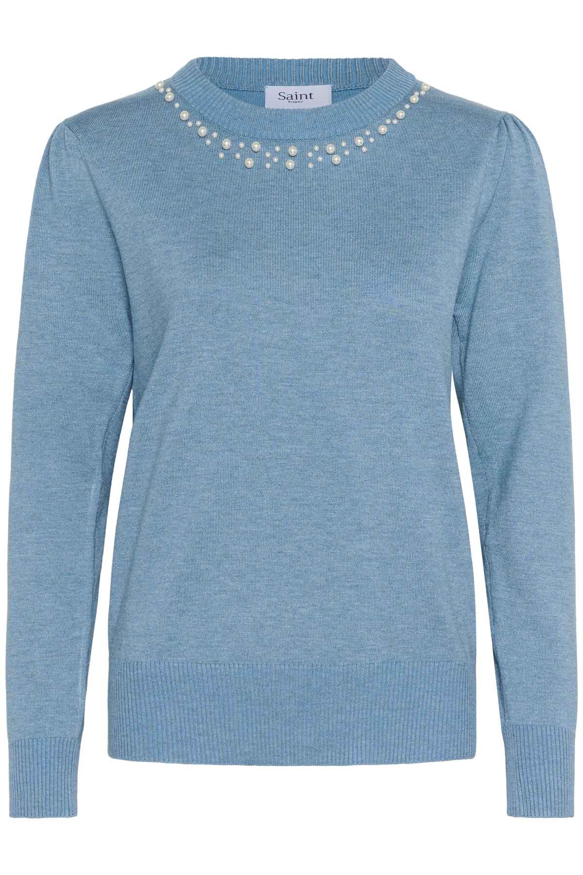 Saint Tropez Temma Blue Shadow Pearl Embellished Knit, 30514121