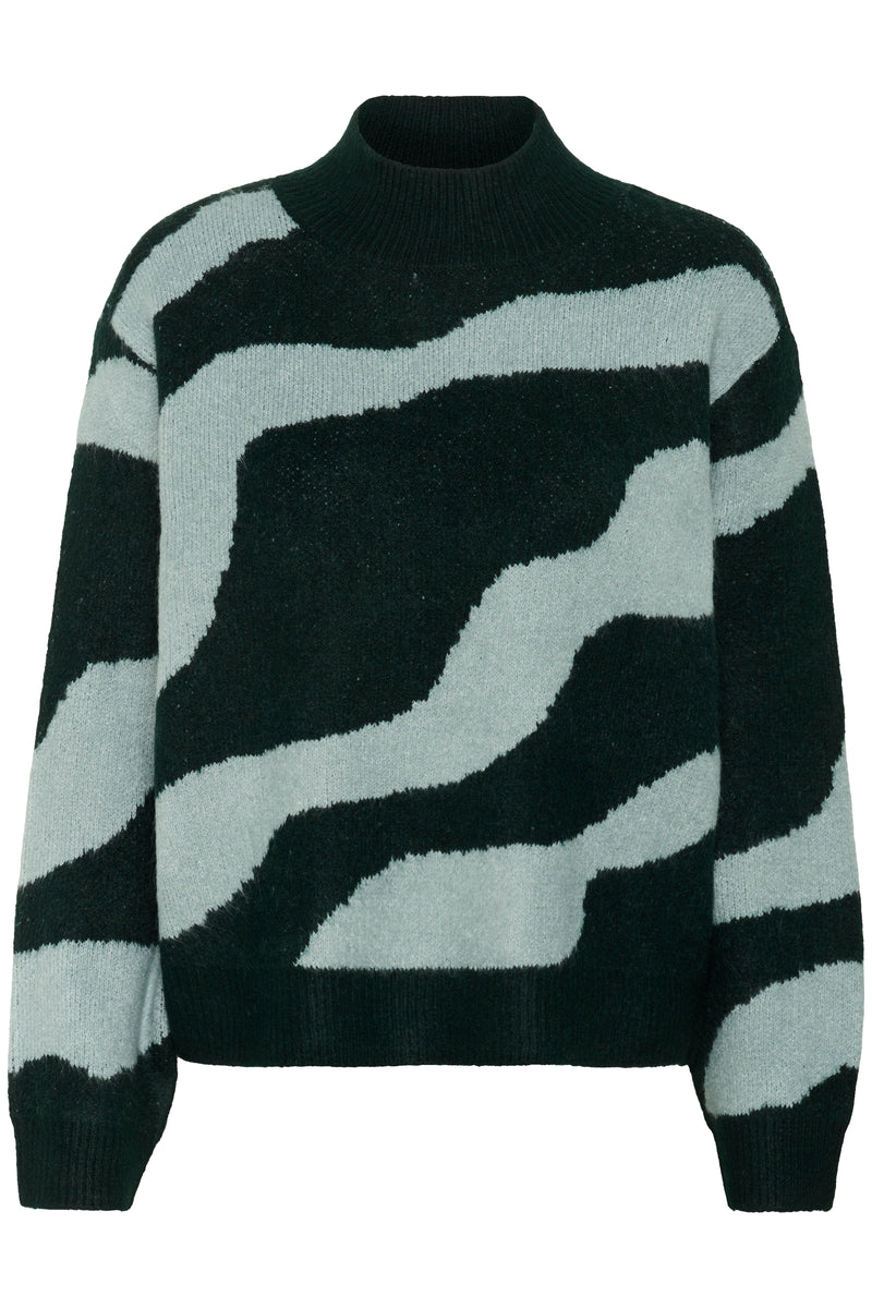 Saint Tropez MallieSZ JuneBug Green Abstract Printed Knit