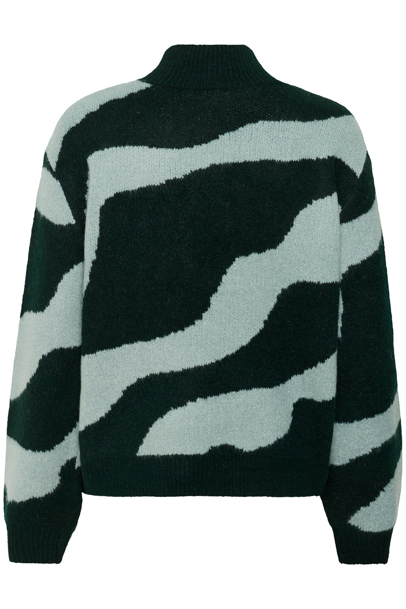 Saint Tropez MallieSZ JuneBug Green Abstract Printed Knit