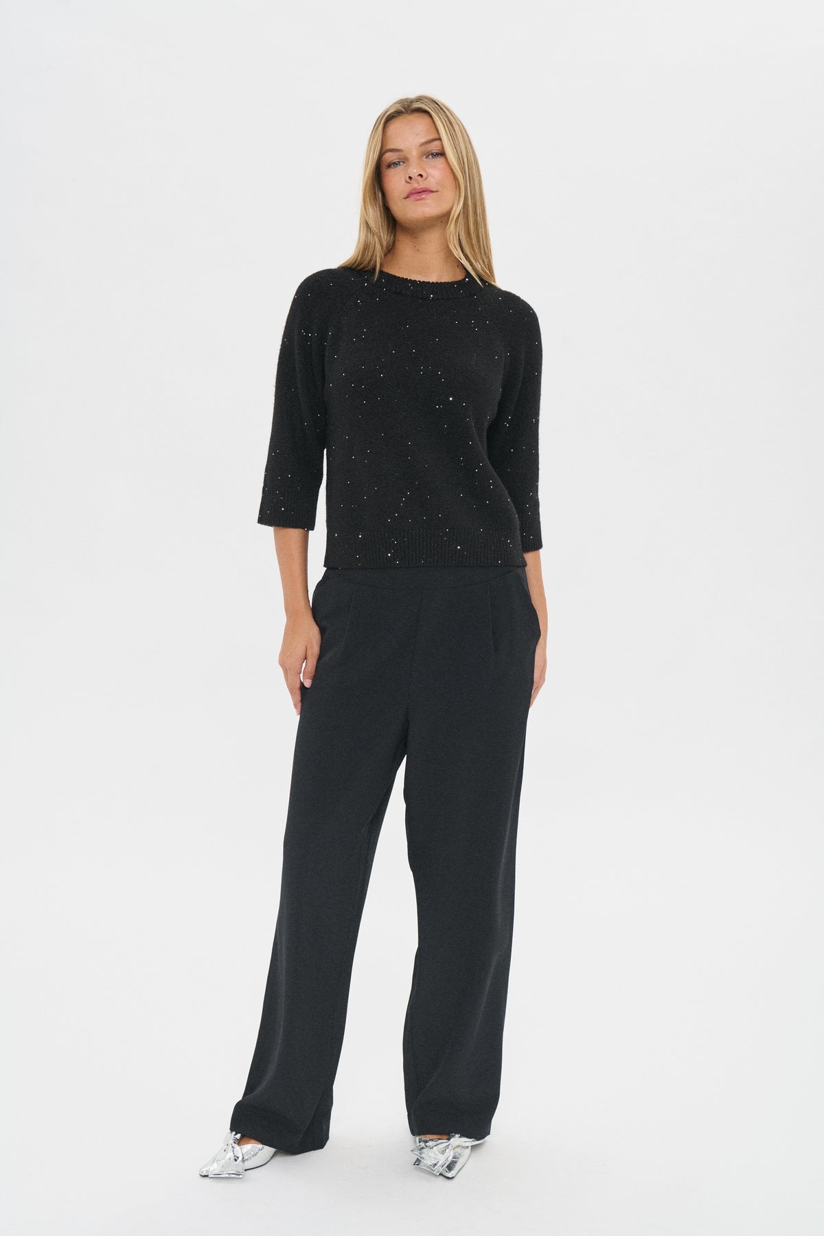 Saint Tropez Nova Black Sequin Knit