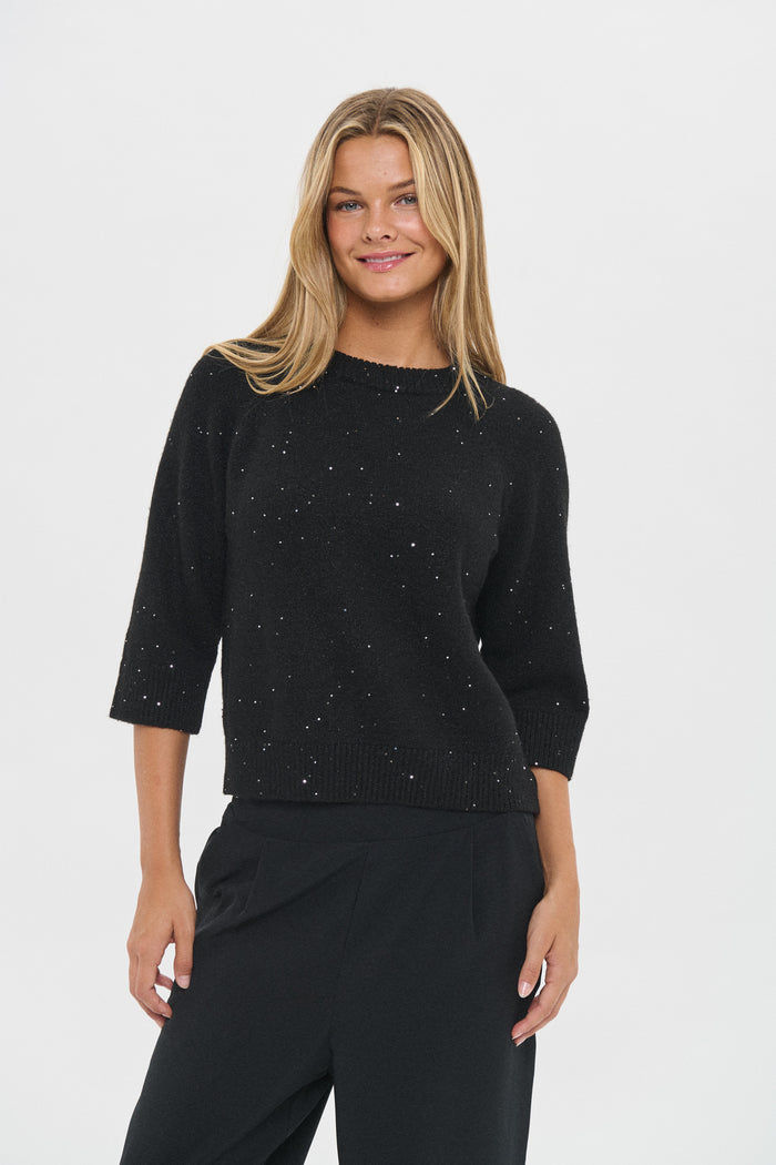 Saint Tropez Nova Black Sequin Knit