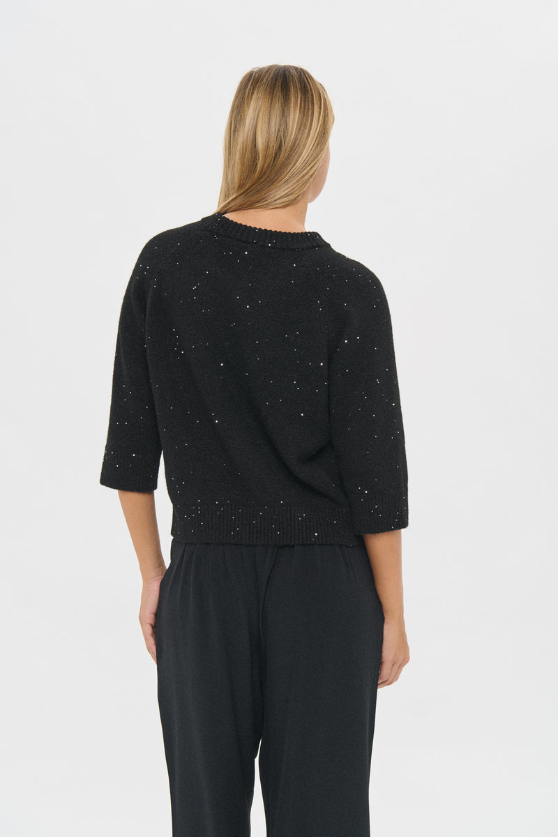 Saint Tropez Nova Black Sequin Knit