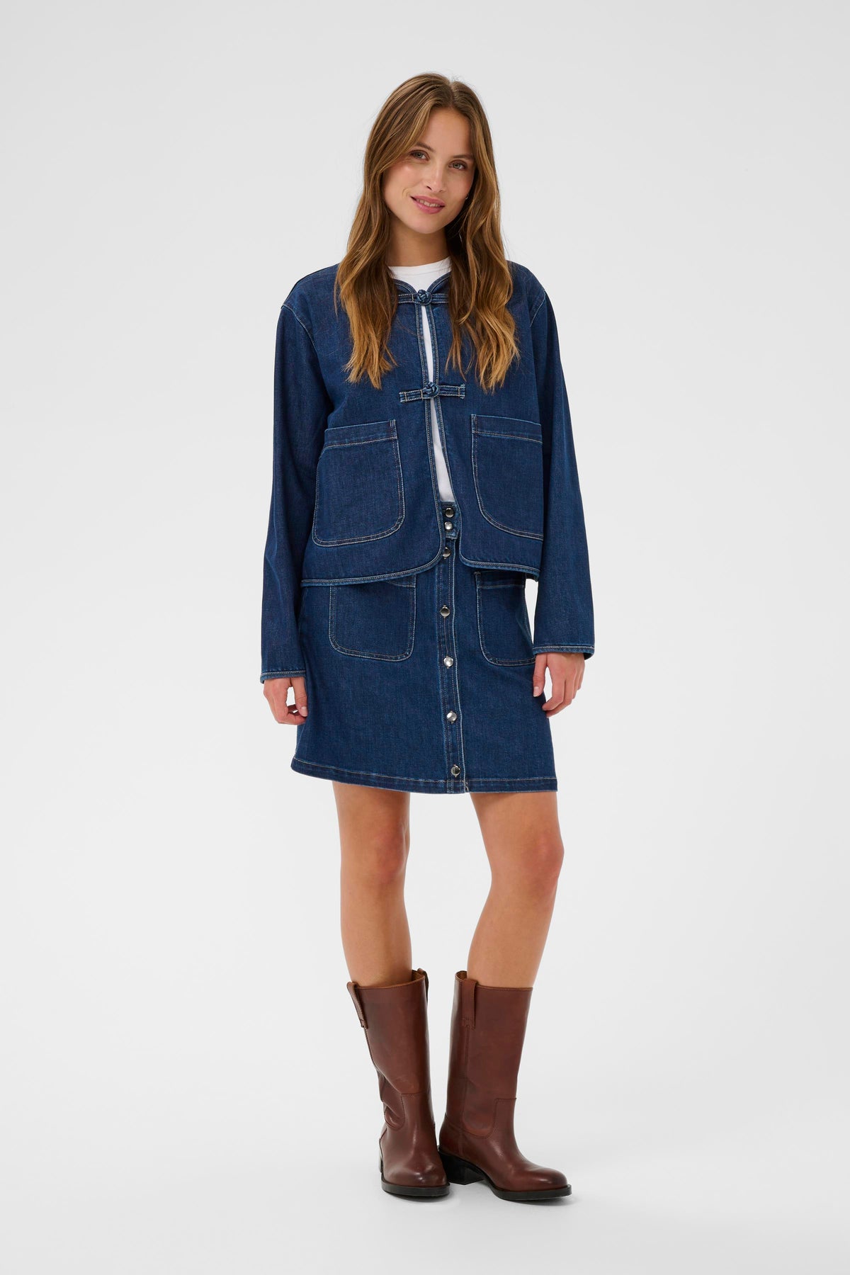Saint Tropez OivySz Medium Blue Denim Jacket, 30514751