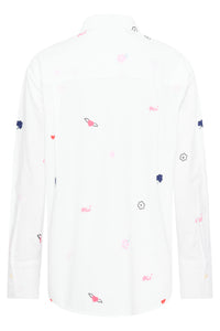 Saint Tropez Olberta Bright White Embroidered Shirt, 30514762