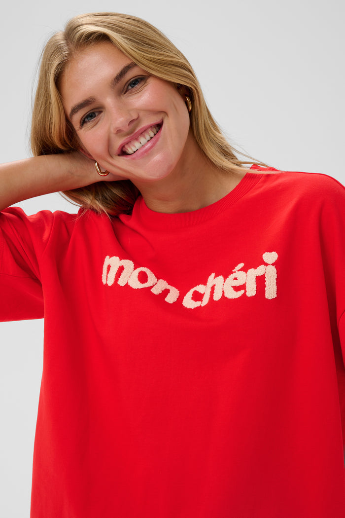 Saint Tropez Panna Fiery Red Sweatshirt T-Shirt, 30514915
