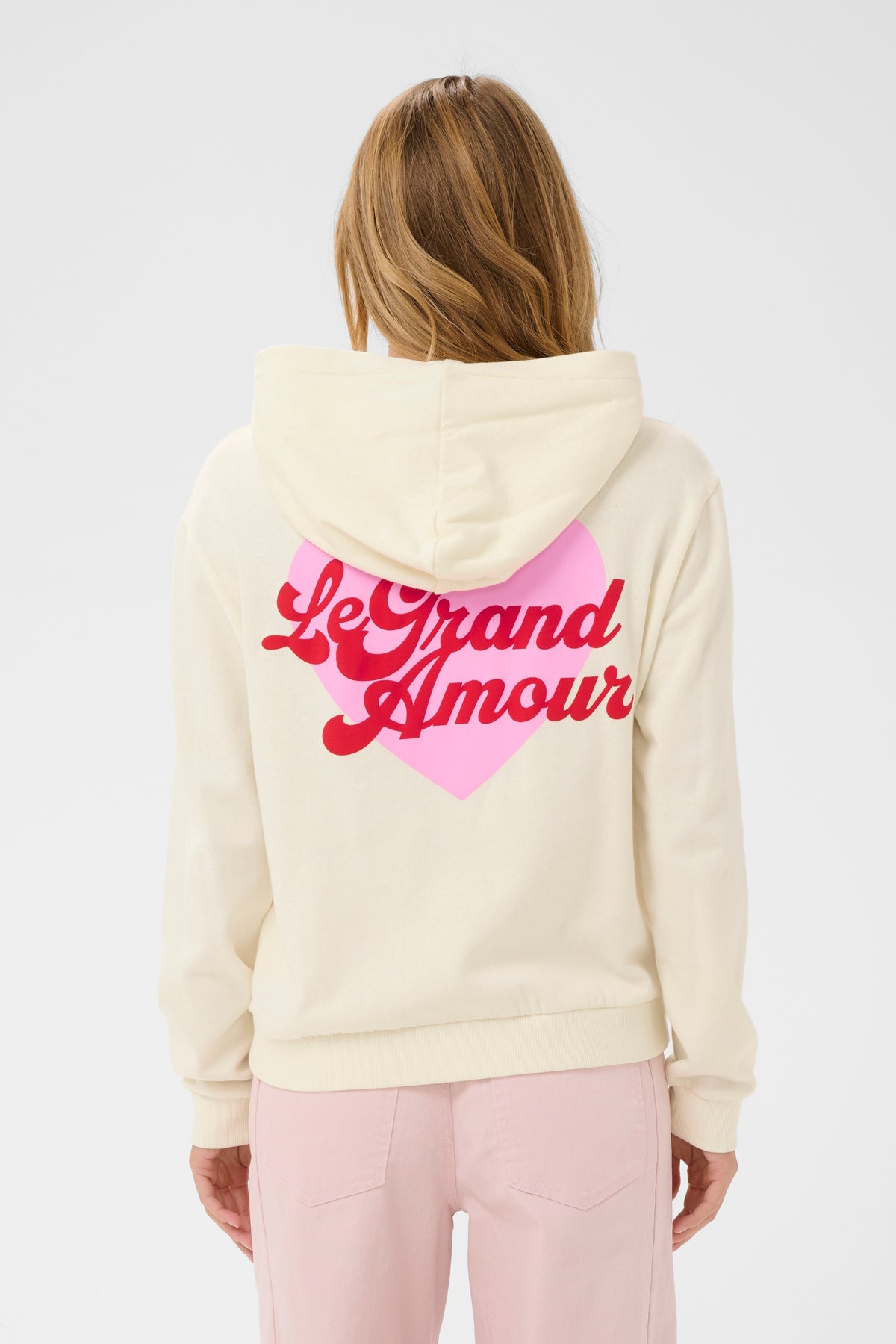 Saint Tropez Pixilina Baby's Breath Fleece Lined Logo Back Print Hoodie, 30514918