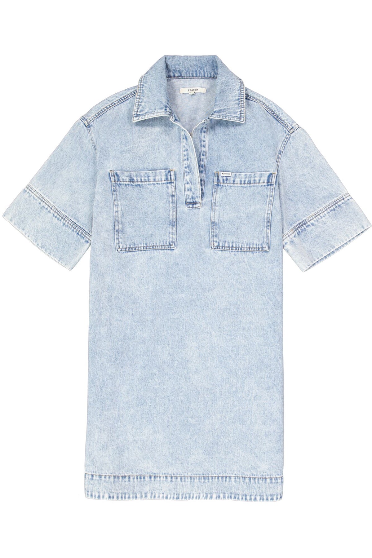Garcia Washed Denim V-Neck Relaxed Dit Dress