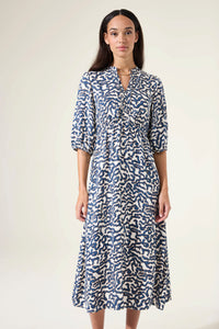 Garcia Summer Cobalt Abstract Printed Midi Dress