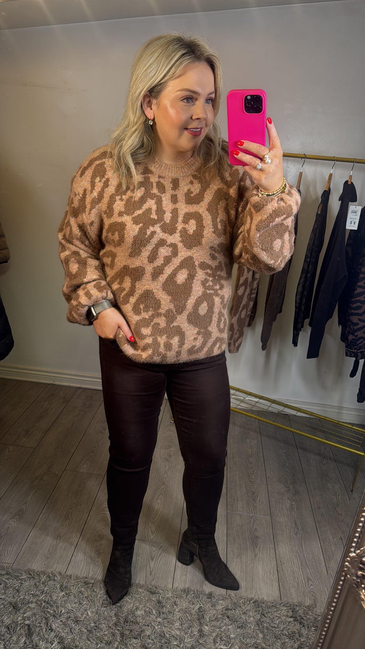 Toxik Highwaisted Boyfriend Chocolate Brown Cropped Jeans