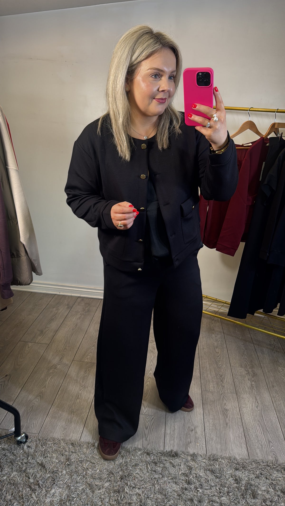 InWear Gincette Black Modal Wide Leg Joggers