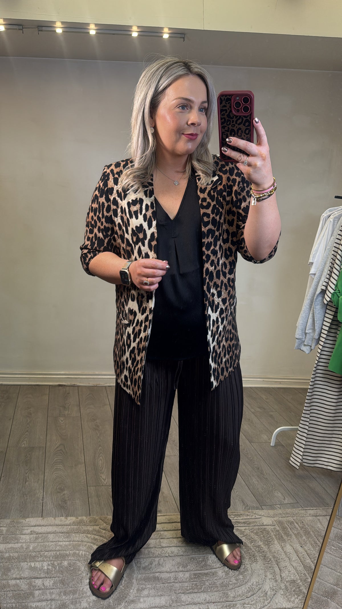 Soaked in Luxury Shirley Leopard Printed Blazer
