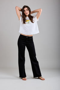 Toxik Highwaisted Black Wide Leg Flared Jeans