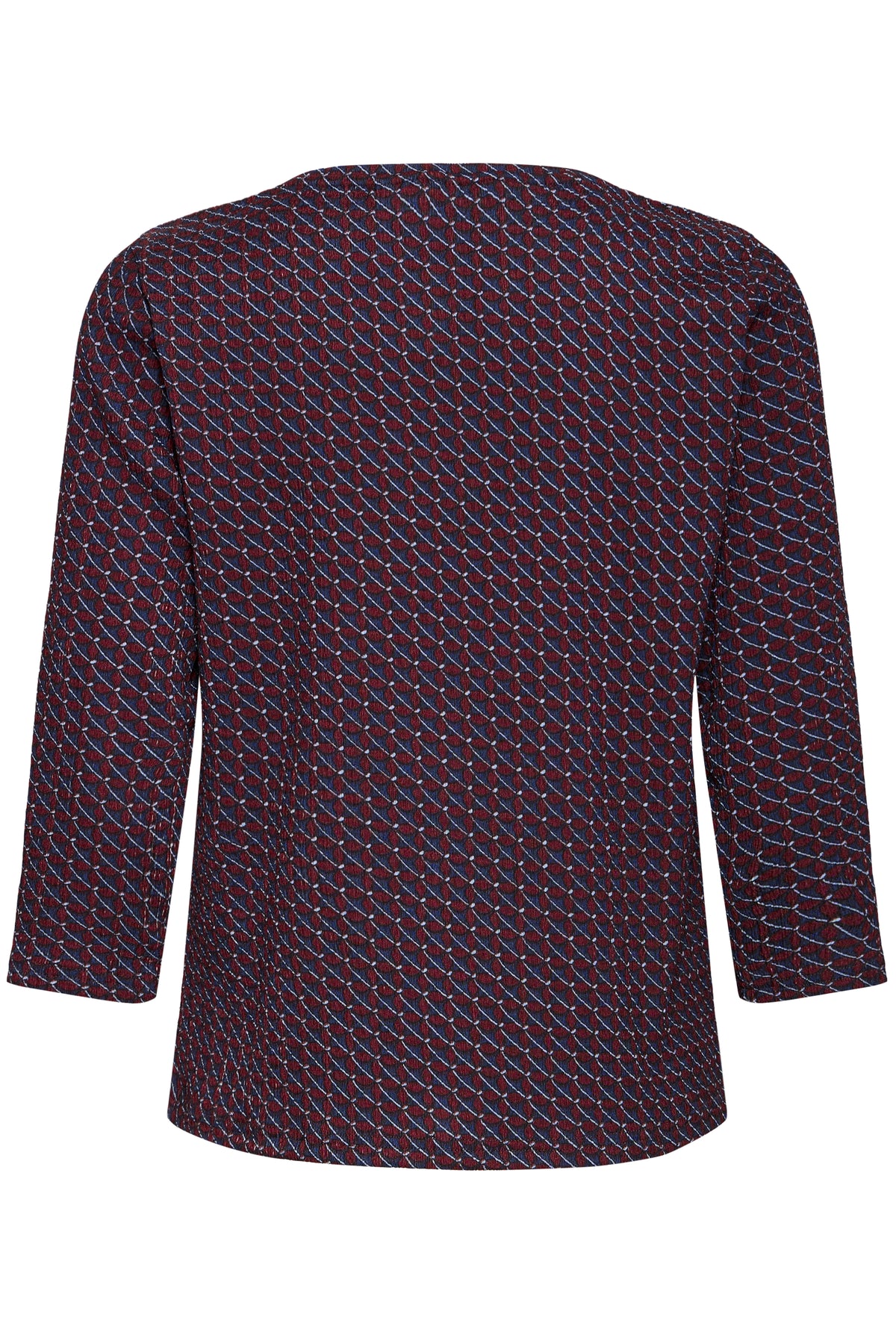Fransa FrSenna Night Sky Burgundy Geometric Printed Top