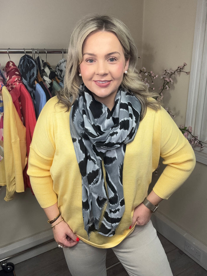 Saint Tropez Mila Lemon Drop Melange Round Neck Knit, 30500003