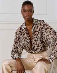 Access Fashion Monochrome Abstract Printed Longline Shirt