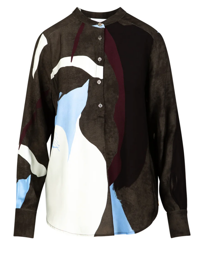 Coster Copenhagen Shadow Graphic Print Blouse