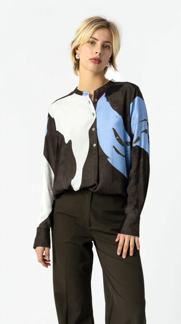 Coster Copenhagen Shadow Graphic Print Blouse