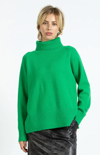 Coster Copenhagen Lush Green Cowl Neck Longline Knit