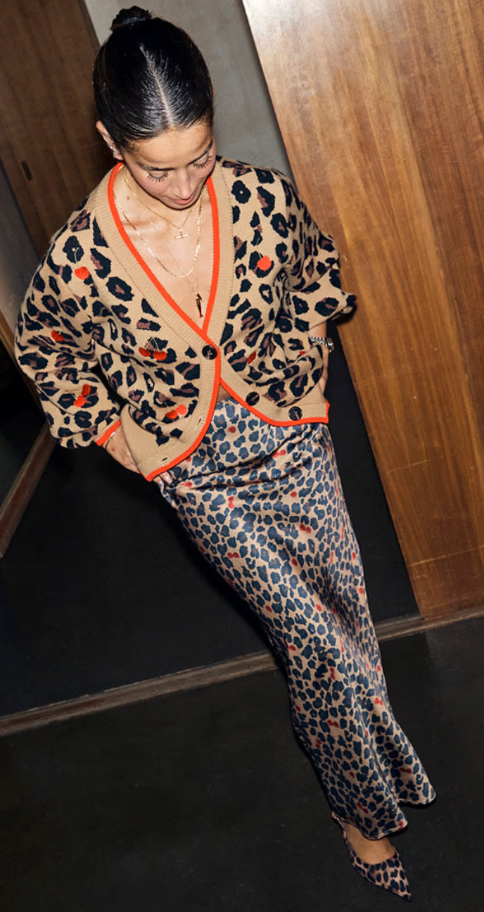 Never Fully Dressed Cherry Leopard Cardigan