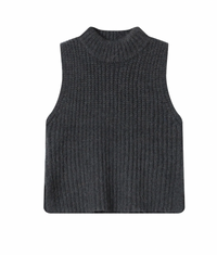 Grace & Mila Sablon Anthracite Grey Knitted Layering Vest