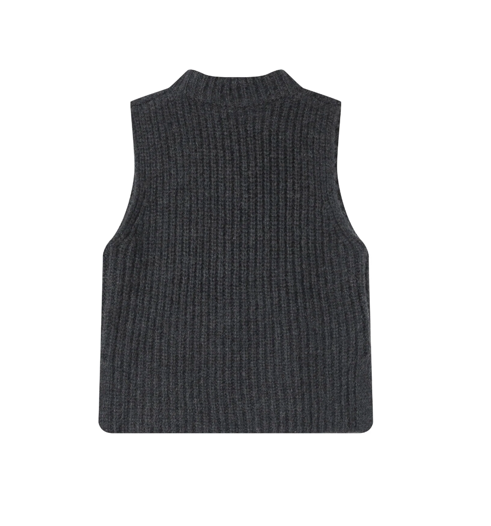 Grace & Mila Sablon Anthracite Grey Knitted Layering Vest