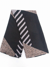 Ruby 67 Jodi Black Animal Stripe Scarf