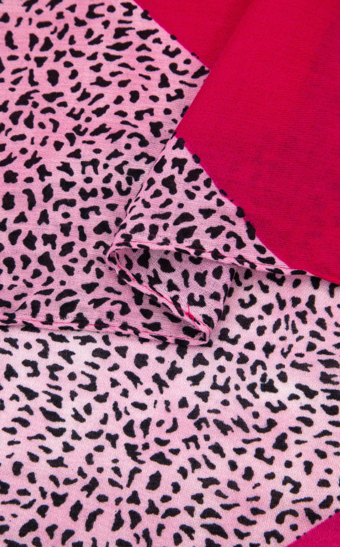 Ruby 67 Jodi Fuchsia Animal Stripe Scarf