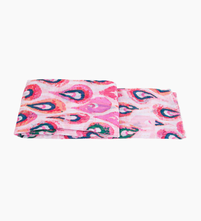 Ruby 67 AlderPink Teardrop Print Scarf