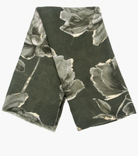 Ruby 67 Eleanor Khaki Floral Scarf