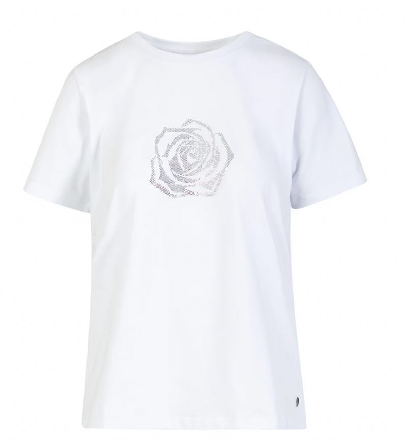 Coster Copenhagen White T-Shirt with Rhinestones