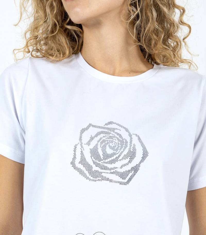 Coster Copenhagen White T-Shirt with Rhinestones