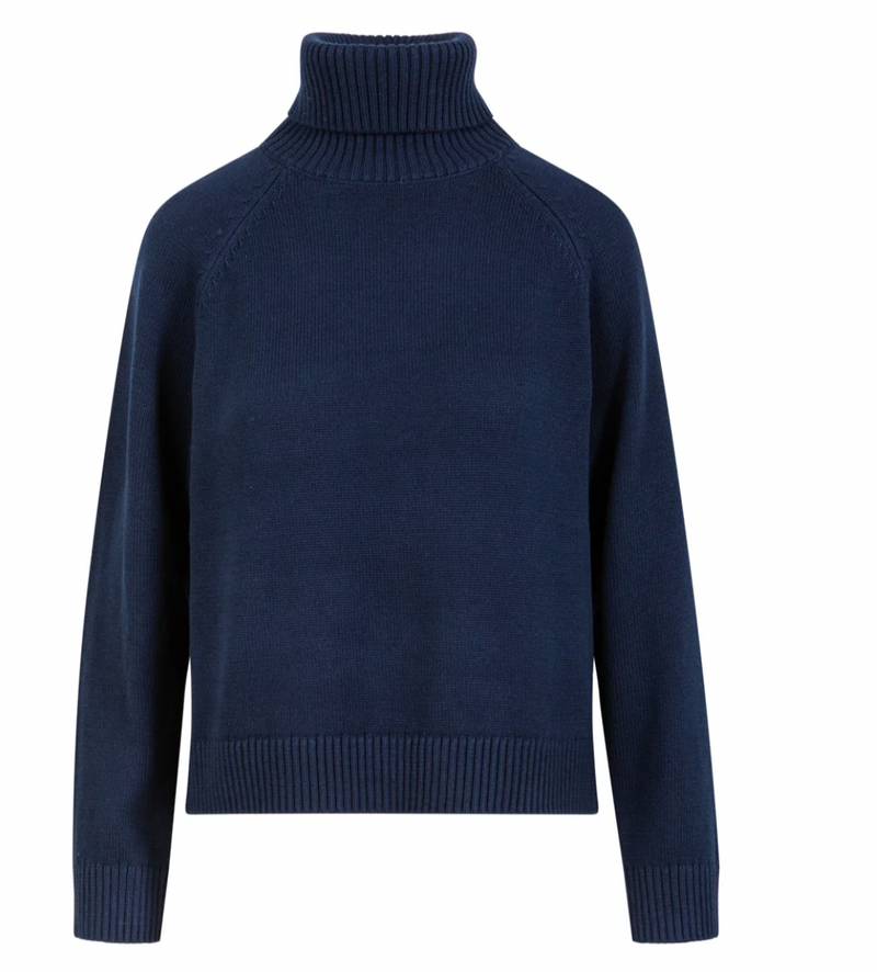 Coster Copenhagen Eclipse Navy Blue Cowl Neck Knit