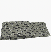 Ruby 67 Kara Khaki/Black Hearts Scarf