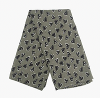 Ruby 67 Kara Khaki/Black Hearts Scarf