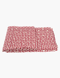 Ruby 67 Rainie Red Metallic Heart Print Scarf